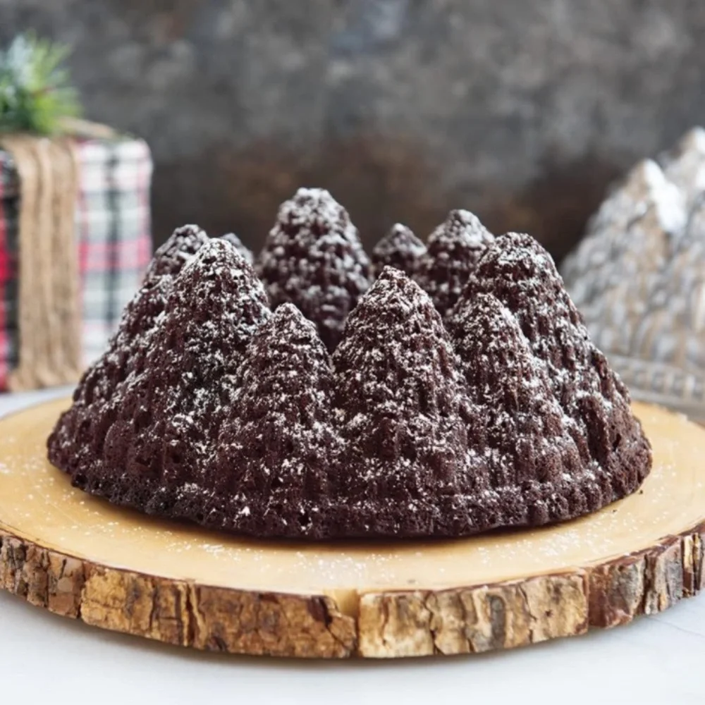 Nordic Ware Pine Forest Bundt Pan, Silver - Picture 6 of 7